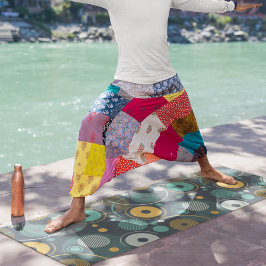 幾何学的モノクロ ヨガマット