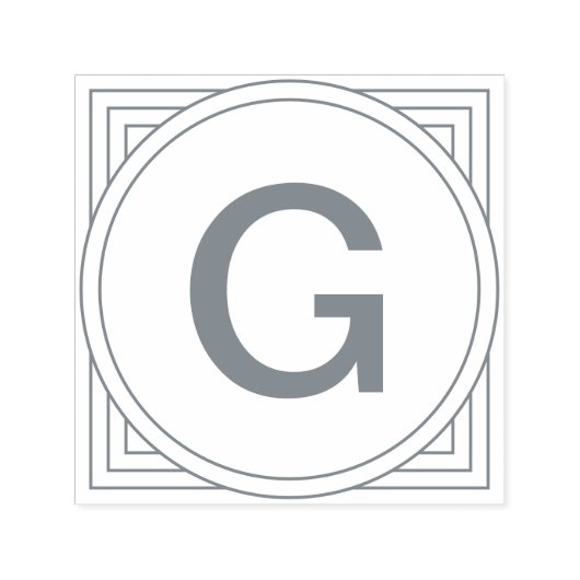 幾何学的モノグラム セルフインキングスタンプ (デザイン)