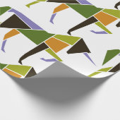 幾何学的ユニコーンモダン抽象芸術タングラム動物 ラッピングペーパー (角)