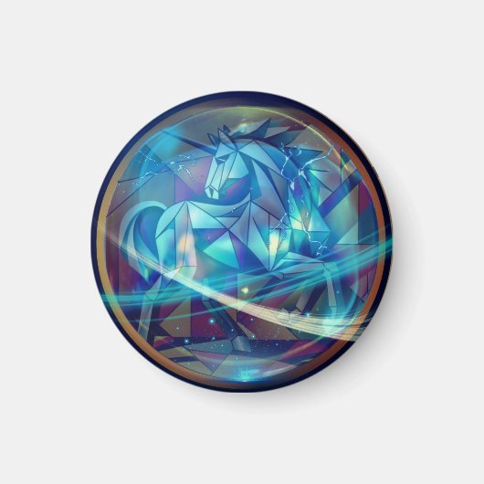 幾何学的ユニコーン マグネット (正面)