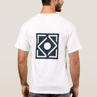 幾何学的ユニセックス正方形パターンミニマル Tシャツ