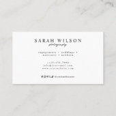 幾何学的ユニーク六角3枚フォトグラファー 名刺 (裏面)