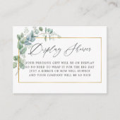 幾何学的ユーカリブライダルシャワー表示シャワー エンクロージャーカード (正面)