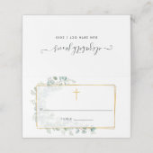 幾何学的ユーカリプテスバプテスマまたは《キリスト教》洗礼式や命名式 プレイスカード (外部開封)