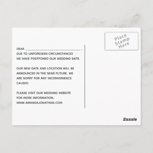 幾何学的ユーカリ結婚プトゥスの計画写真の変更 ポストカード (裏面)