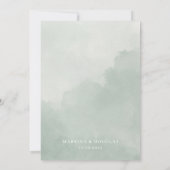 幾何学的ユーカリ結婚式の日付カードを保存 招待状 (裏面)