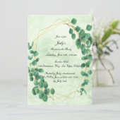 幾何学的ユーカリ葉バチェロレッテ 招待状 (スタンド正面)