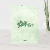 幾何学的ユーカリ葉結婚式 プログラムカード シーズンカード (裏面)