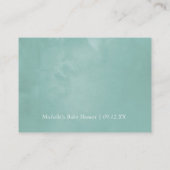 幾何学的ユーカリ赤ちゃんシャワーおむつラッフル エンクロージャーカード (裏面)