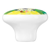 幾何学的ライオンの頭 セラミックノブ (側面)