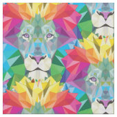 幾何学的ライオンの頭 ファブリック (クローズアップ)