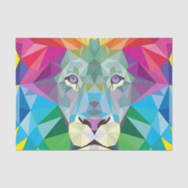 幾何学的ライオンの頭 薄葉紙