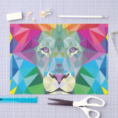 幾何学的ライオンの頭 薄葉紙 (クラフト)