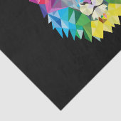 幾何学的ライオンの頭 薄葉紙 (詳細)