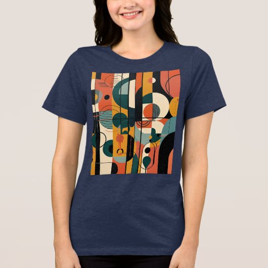 幾何学的リズム トライブレンドTシャツ (正面)