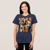 幾何学的リズム トライブレンドTシャツ (正面全面)
