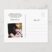 幾何学的リースホリディグリーティングフォトバック インビテーションポストカード (裏面)