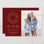 幾何学的リース写真 シーズンカード (正面/裏面)