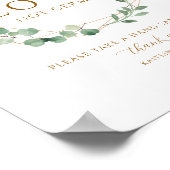 幾何学的リースCovid19サニタイザサニタイジングサイン ポスター (角)