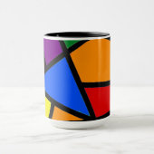 幾何学的レインボーマグ マグカップ (中央)