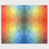 幾何学的レインボー万華鏡のように千変万化するパターン ラッピングペーパー (フラット)