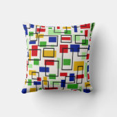 幾何学的レトロアート16X16 クッション (裏面)