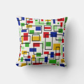 幾何学的レトロアート16X16 クッション (正面)