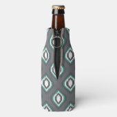 幾何学的レトロイカットの部族パターン ボトルクーラー (ボトル裏面)