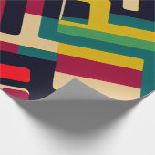 幾何学的レトロギフトラッピング紙 ラッピングペーパー (角)