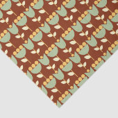 幾何学的レトロフラワーバウハウスブラウン誕生日 薄葉紙 (詳細)