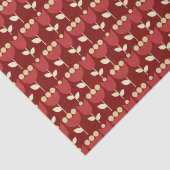 幾何学的レトロフラワーバウハウスマルーン誕生日 薄葉紙 (詳細)