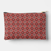 幾何学的レトロフローラルパターン アクセサリーポーチ (裏面)