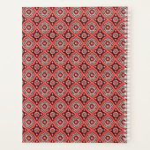 幾何学的レトロフローラルパターン プランナー手帳 (裏面)