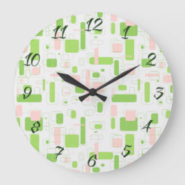 幾何学的レトロミッドセンチュリーモダン ラージ壁時計