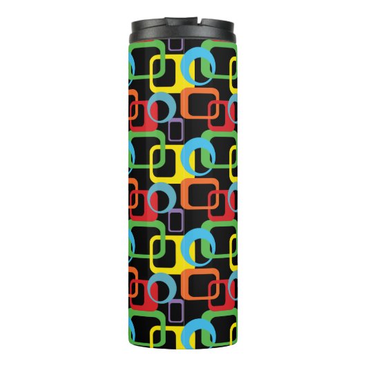 幾何学的レトロ数々の色パターン タンブラー (裏面)