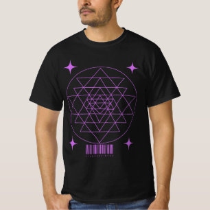 幾何学的レトロ神聖デザイン Tシャツ