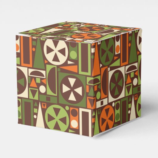 幾何学的レトロ50年代半モダン世紀抽象芸術 フェイバーボックス (正面サイド)