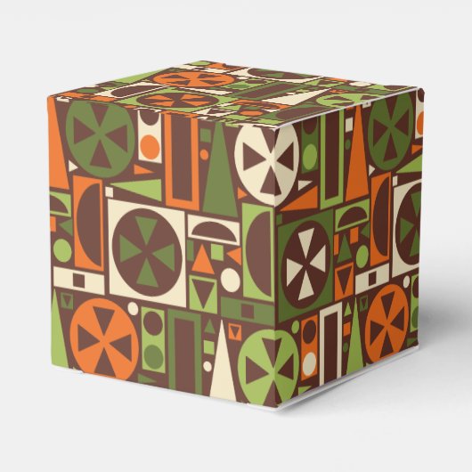 幾何学的レトロ50年代半モダン世紀抽象芸術 フェイバーボックス (裏面サイド)