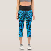 幾何学的ヴィンテージカプリレギンス カプリレギンス (正面)