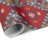 幾何学的ヴィンテージクラシックかわいいスタイリッシュカラフル ラッピングペーパー (ロールコーナー)