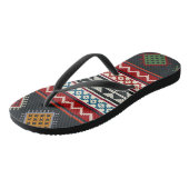 幾何学的ヴィンテージクラシックかわいいトレンディーカラフル ビーチサンダル (アングル)