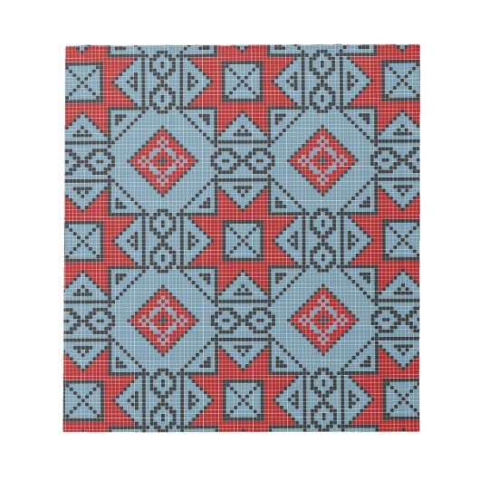 幾何学的ヴィンテージクラシックかわいいトレンディー スタイリッシュ ノートパッド (正面)