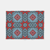 幾何学的ヴィンテージクラシックかわいいトレンディー スタイリッシュ フリースブランケット (正面(横))