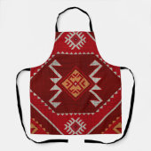幾何学的ヴィンテージクラシックカラフル-トレンディーファッション エプロン (正面)