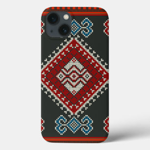幾何学的ヴィンテージクラシックファッション-トレンディーカラフル iPhone 13ケース