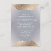 幾何学的ヴィンテージグレーゴールド結婚フォイルの詳細 エンクロージャーカード (正面)