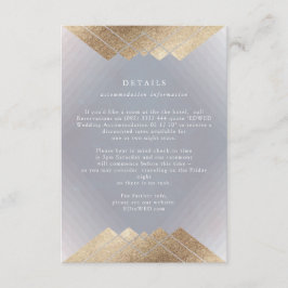 幾何学的ヴィンテージグレーゴールド結婚フォイルの詳細 エンクロージャーカード