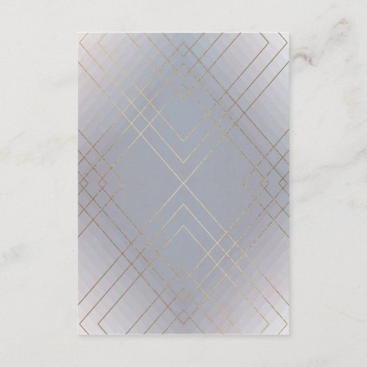 幾何学的ヴィンテージグレーゴールド結婚フォイルの詳細 エンクロージャーカード (裏面)