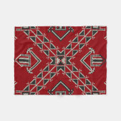 幾何学的ヴィンテージファッションかわいいトレンディークラシック フリースブランケット (正面(横))