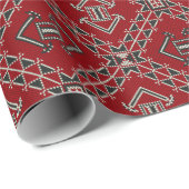 幾何学的ヴィンテージファッションかわいいトレンディークラシック ラッピングペーパー (ロールコーナー)